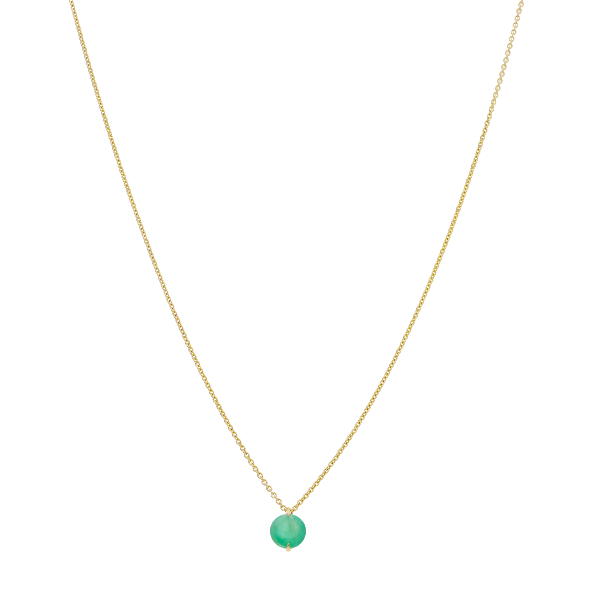 Collar dije piedra solitario 14K