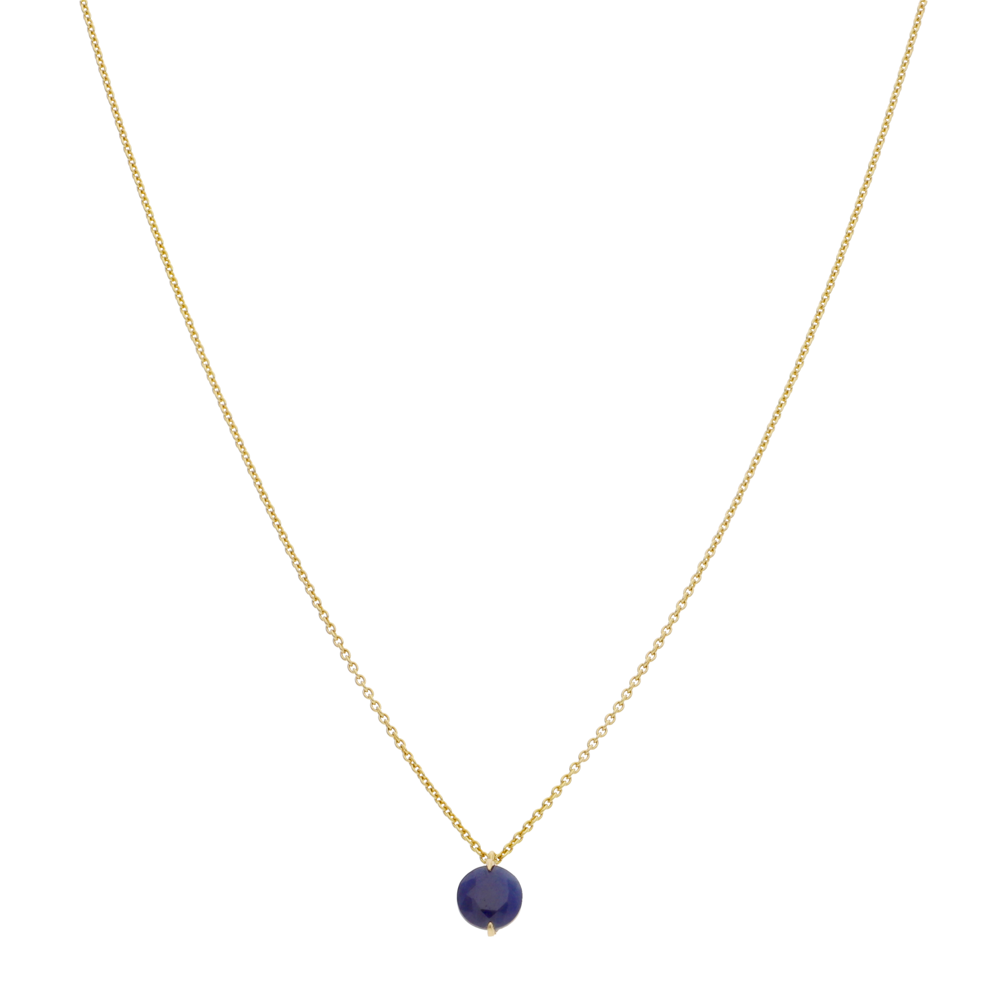 Collar dije piedra solitario 14K