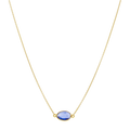 Collar zafiro biselado 14K