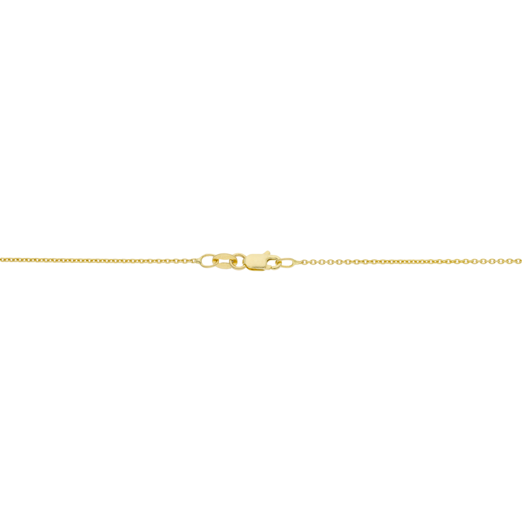 Collar zafiro biselado 14K