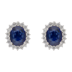 Broquel zafiro 6.64ct brillantes 14K