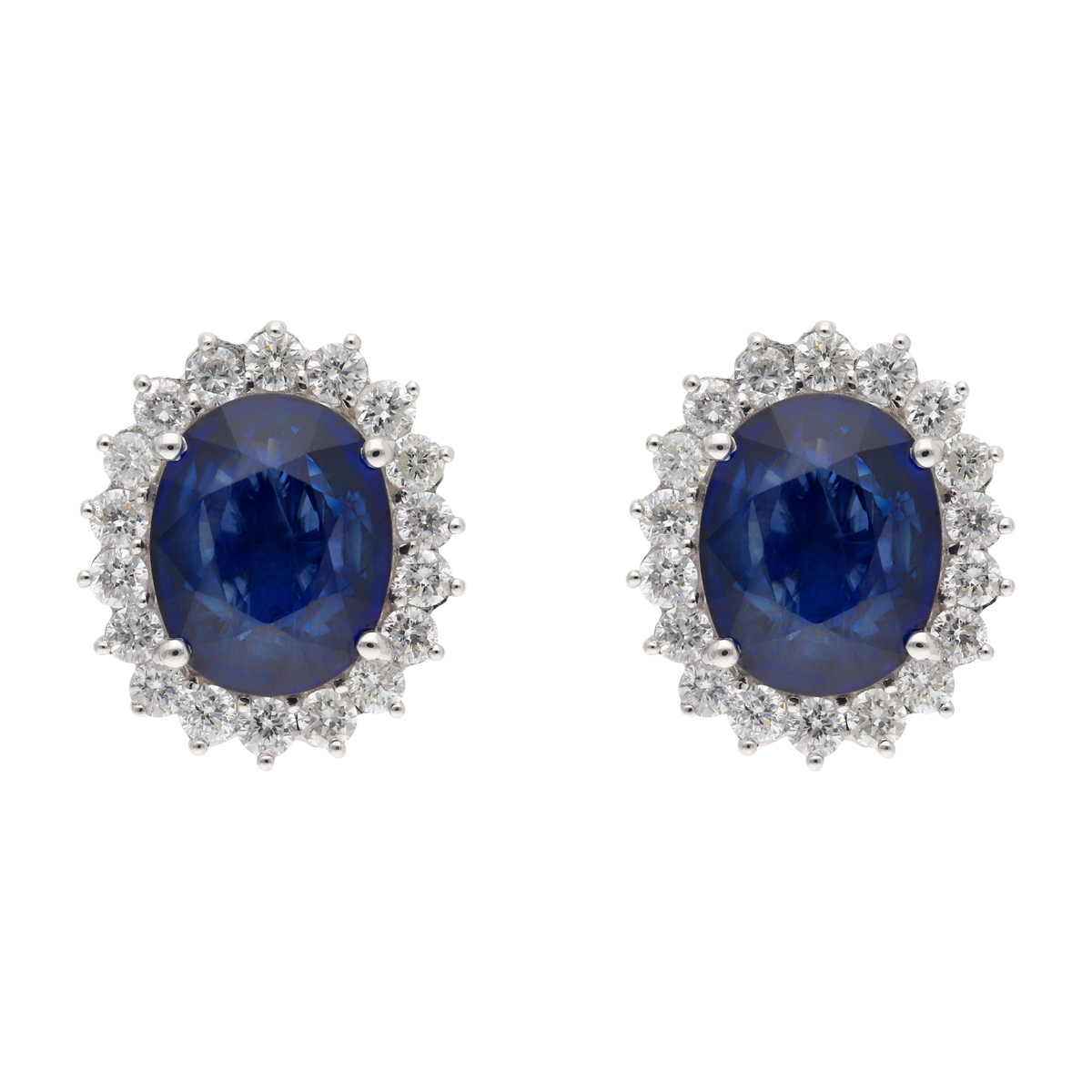 Broquel zafiro 6.64ct brillantes 14K
