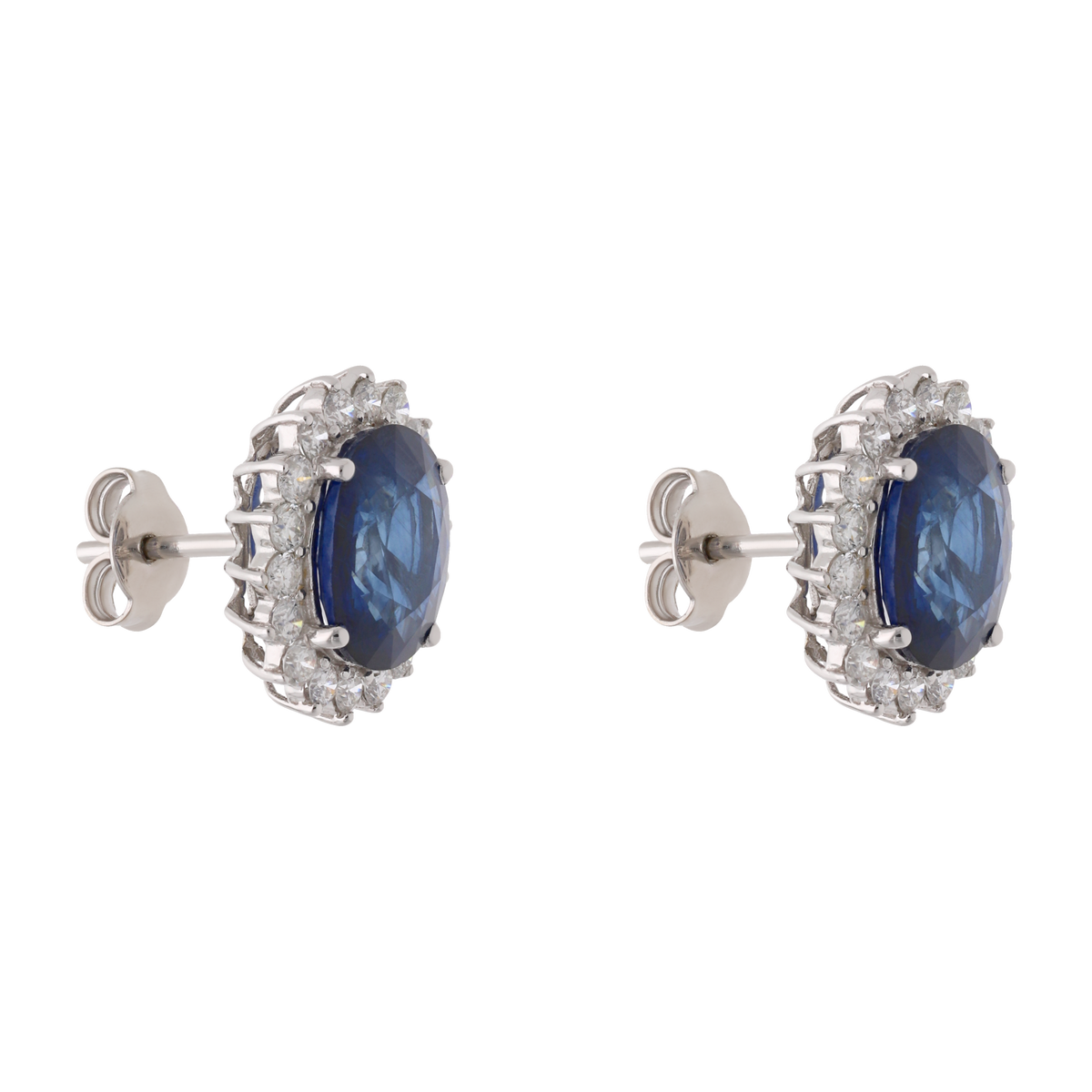 Broquel zafiro 6.64ct brillantes 14K