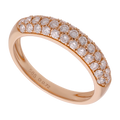 Anillo diamantes pave oro rosa 14K