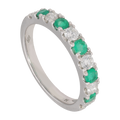 Churumbela brillantes y esmeraldas 14K