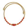Choker flexible coral 18K