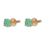 Broquel esmeraldas 14K