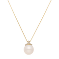 Collar calabazo diamantes pave 18K