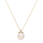 Collar calabazo diamantes pave 18K