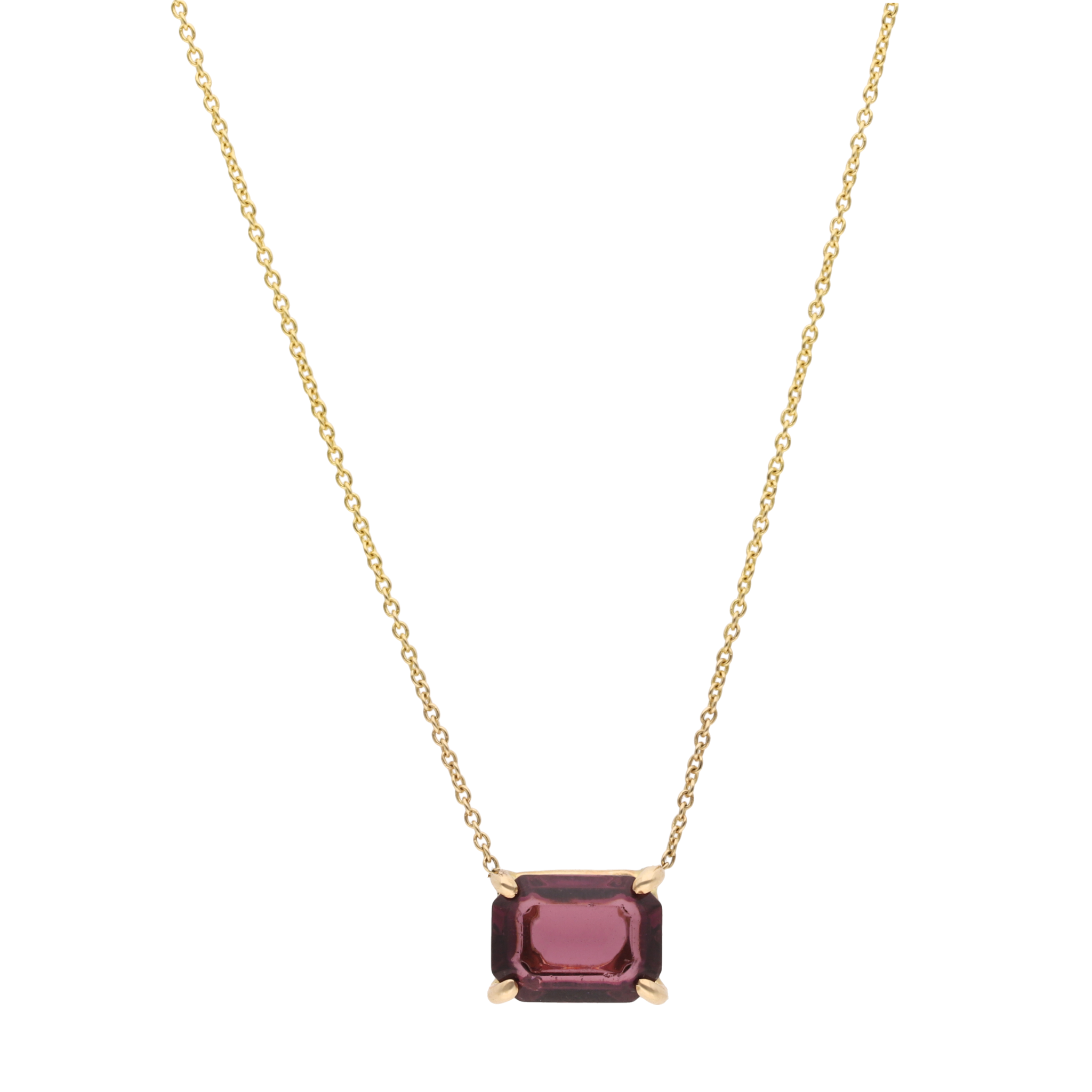 Collar amatista oro amarillo 14K