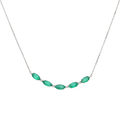 Collar sonrisa esmeraldas y brillantes 18K