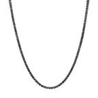 Tennis necklace brillantes negros 14K