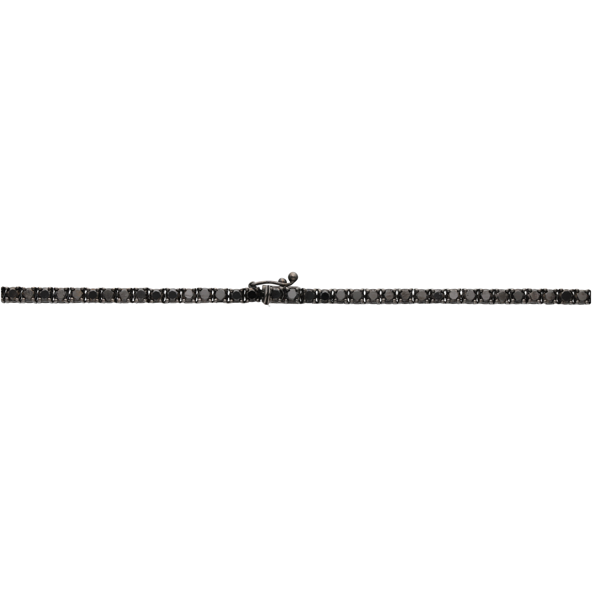 Tennis necklace brillantes negros 14K