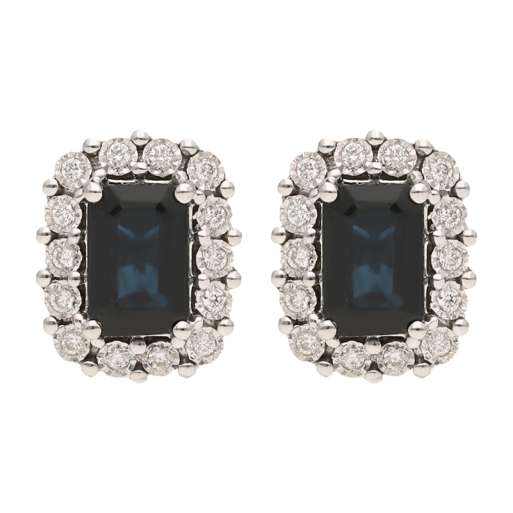 Broquel zafiro y bisel brillantes