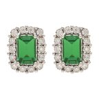 Broquel tsavorita y bisel brillantes 14K