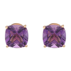 Broquel amatista oro rosa 14K