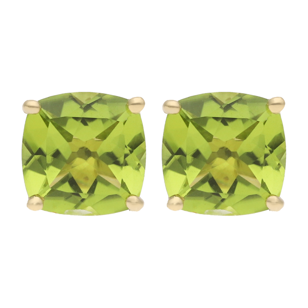 Broquel peridot oro amarillo 14K