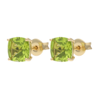 Broquel peridot oro amarillo 14K
