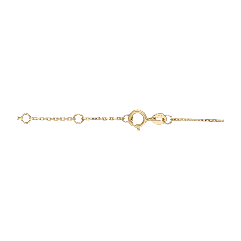 Pulsera cadena semipreciosas y diamantes 14K