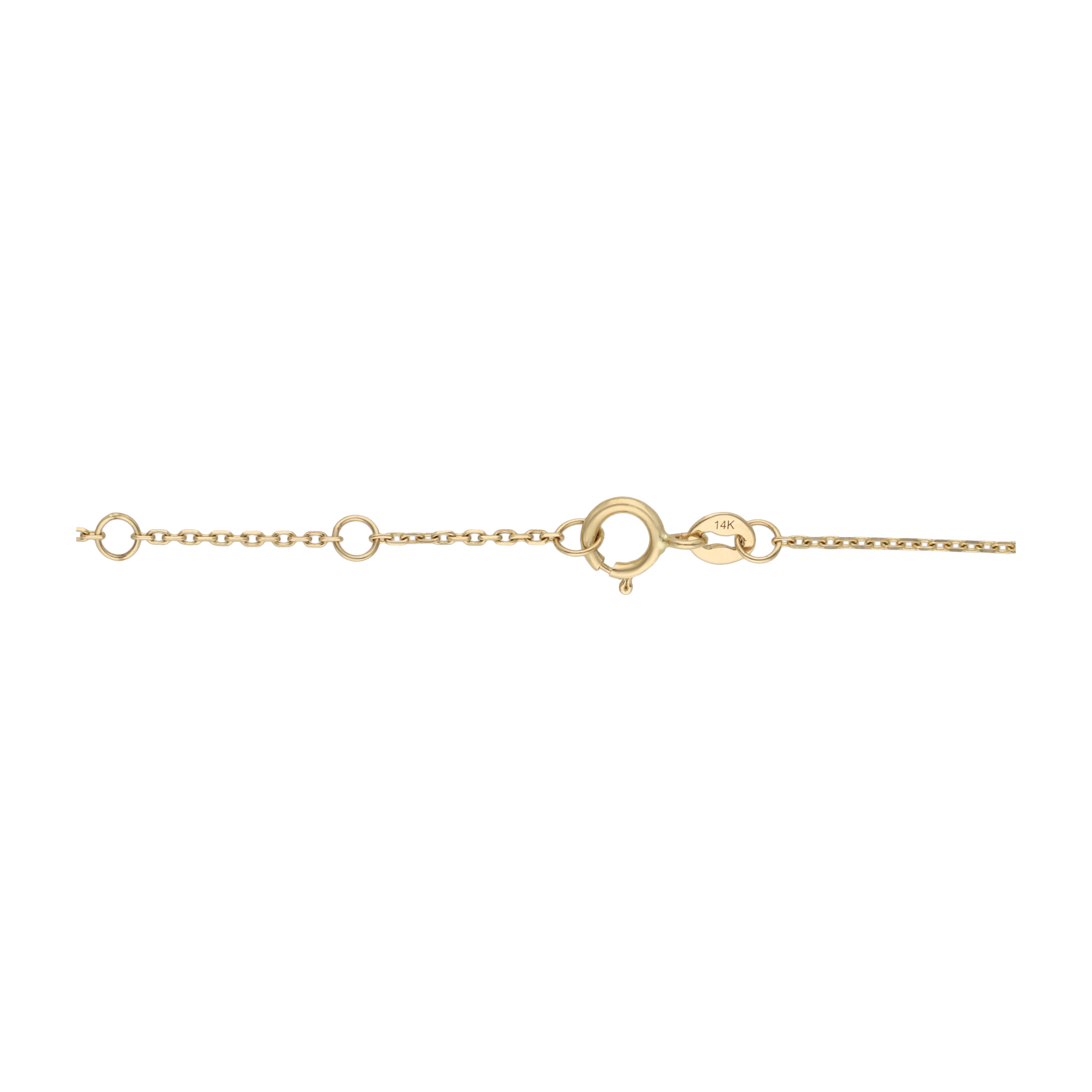 Pulsera cadena semipreciosas y diamantes 14K
