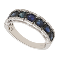Anillo zafiros y brillantes 14K