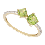 Anillo tu y yo semipreciosas oro amarillo 14K