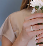 Churumbela baguettes y brillantes 14K