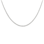 Tipo tennis necklace mitad diamantes 14K