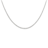 Tipo tennis necklace mitad diamantes 14K