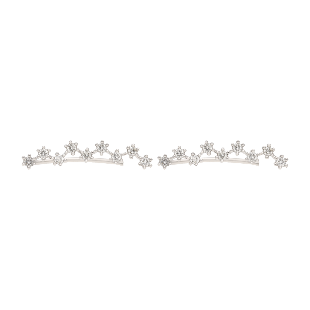 Ear climber brillantes 14K