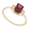 Anillo semipreciosas oro amarillo 14K