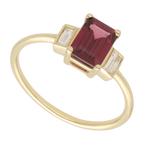 Anillo semipreciosas oro amarillo 14K