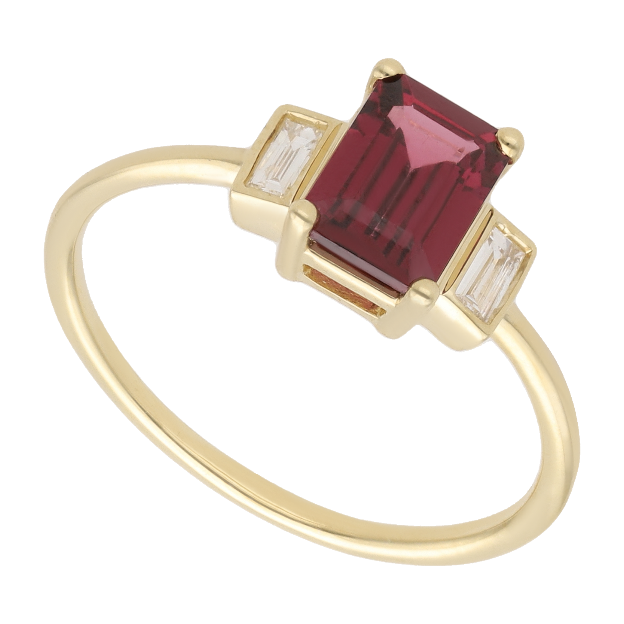 Anillo semipreciosas oro amarillo 14K