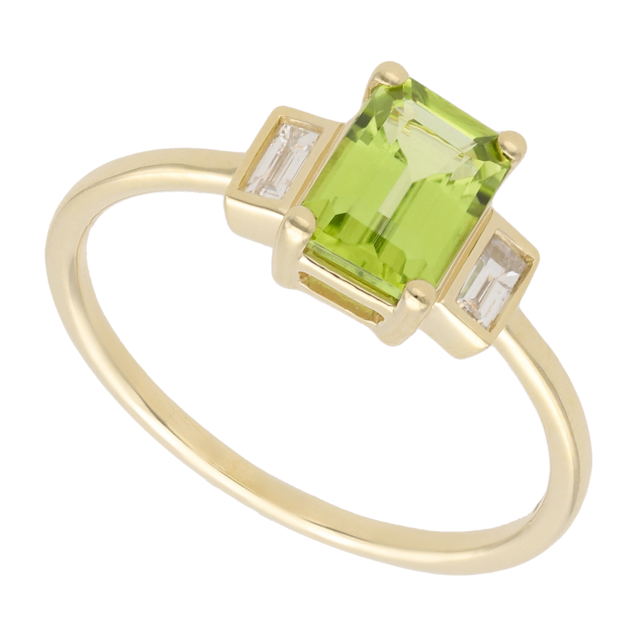 Anillo semipreciosas oro amarillo 14K