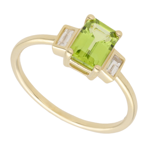 Anillo semipreciosas oro amarillo 14K
