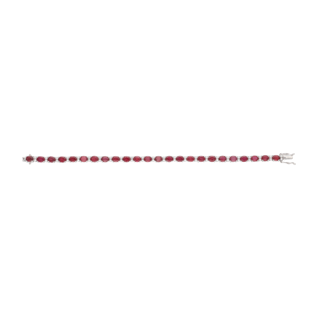 Pulsera tipo tennis oval 14K