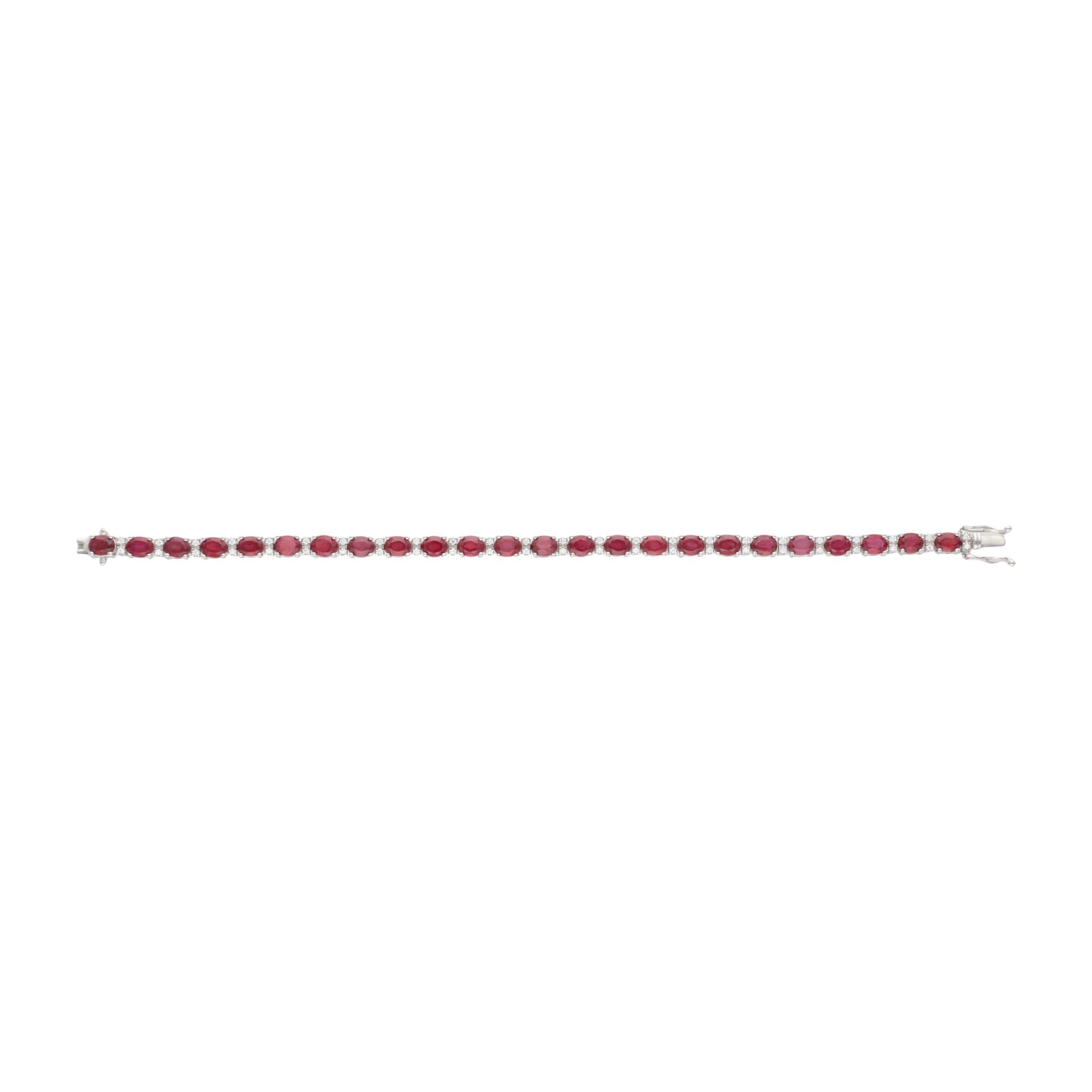 Pulsera tipo tennis oval 14K