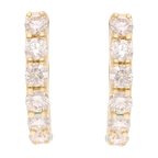 Huggies doble cara brillantes y esmeralda/zafiro/turquesa 14K