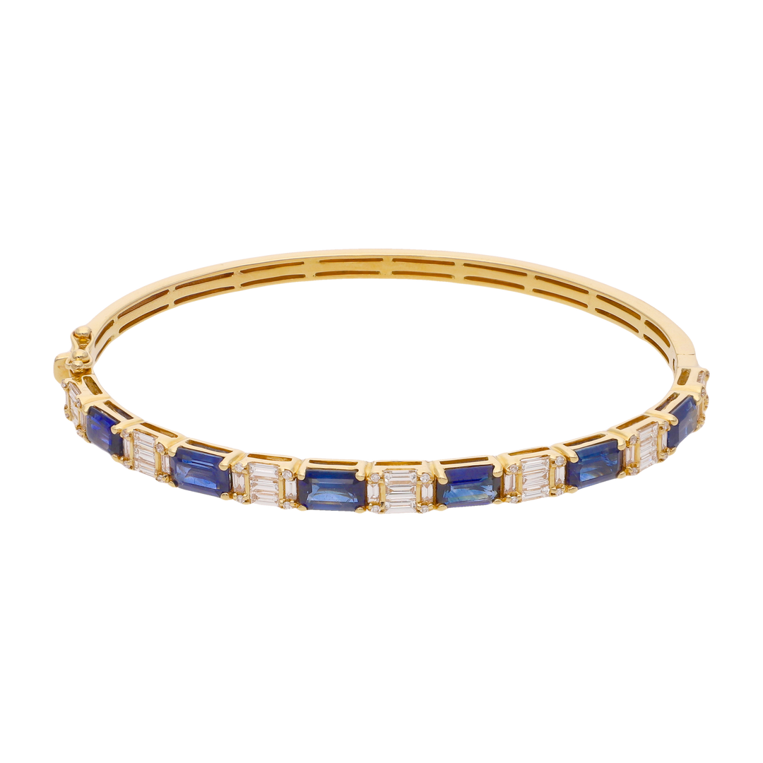 Aro zafiros y diamantes 14K