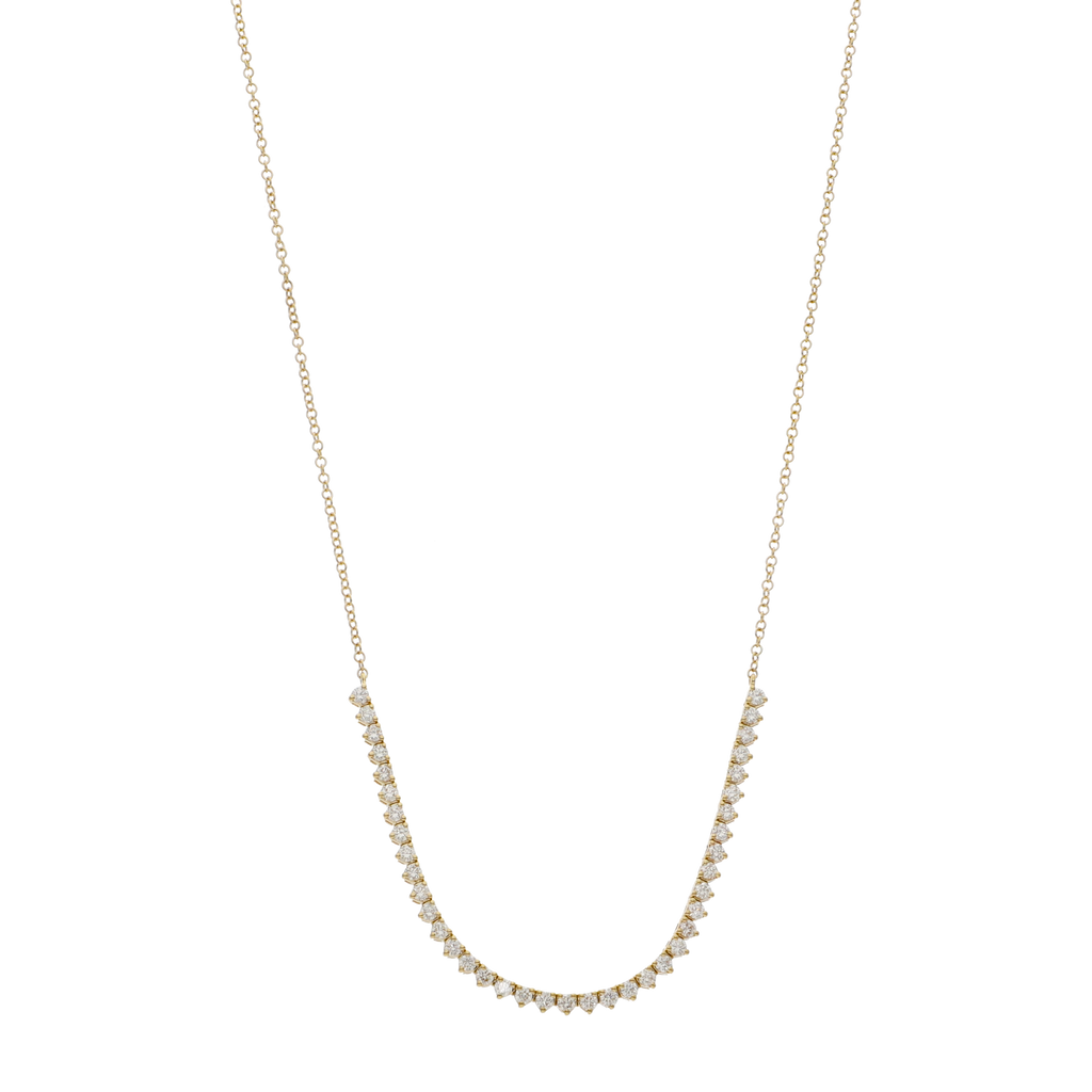 Collar sonrisa grande brillantes 14K