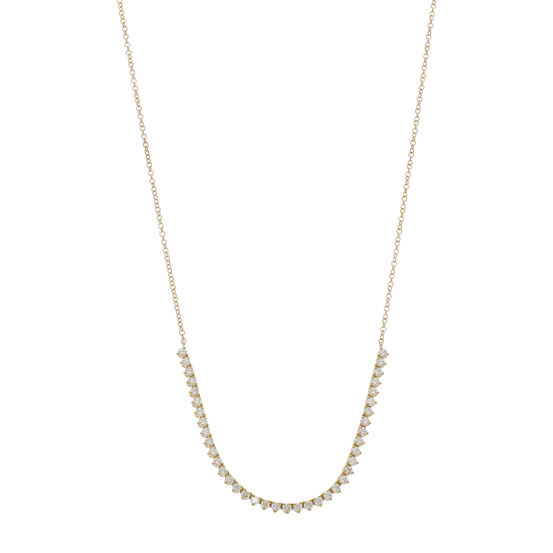 Collar sonrisa grande brillantes 14K