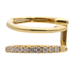 Ear cuff 2 líneas brillantes 14K