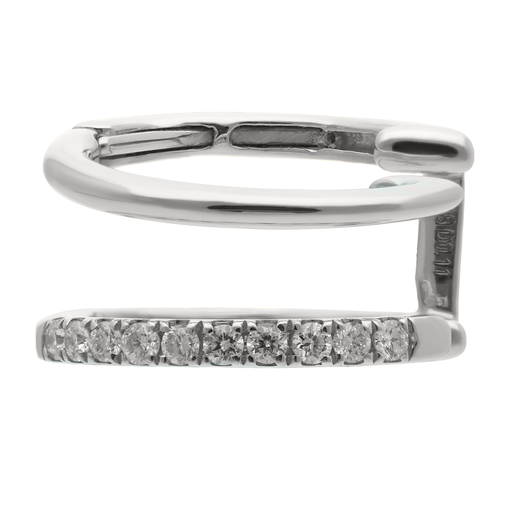 Ear cuff 2 líneas brillantes 14K