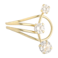 Earcuff 3 circonias 10K