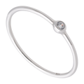 Anillo circonia oro blanco 10K