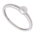 Anillo perla oro blanco 14K