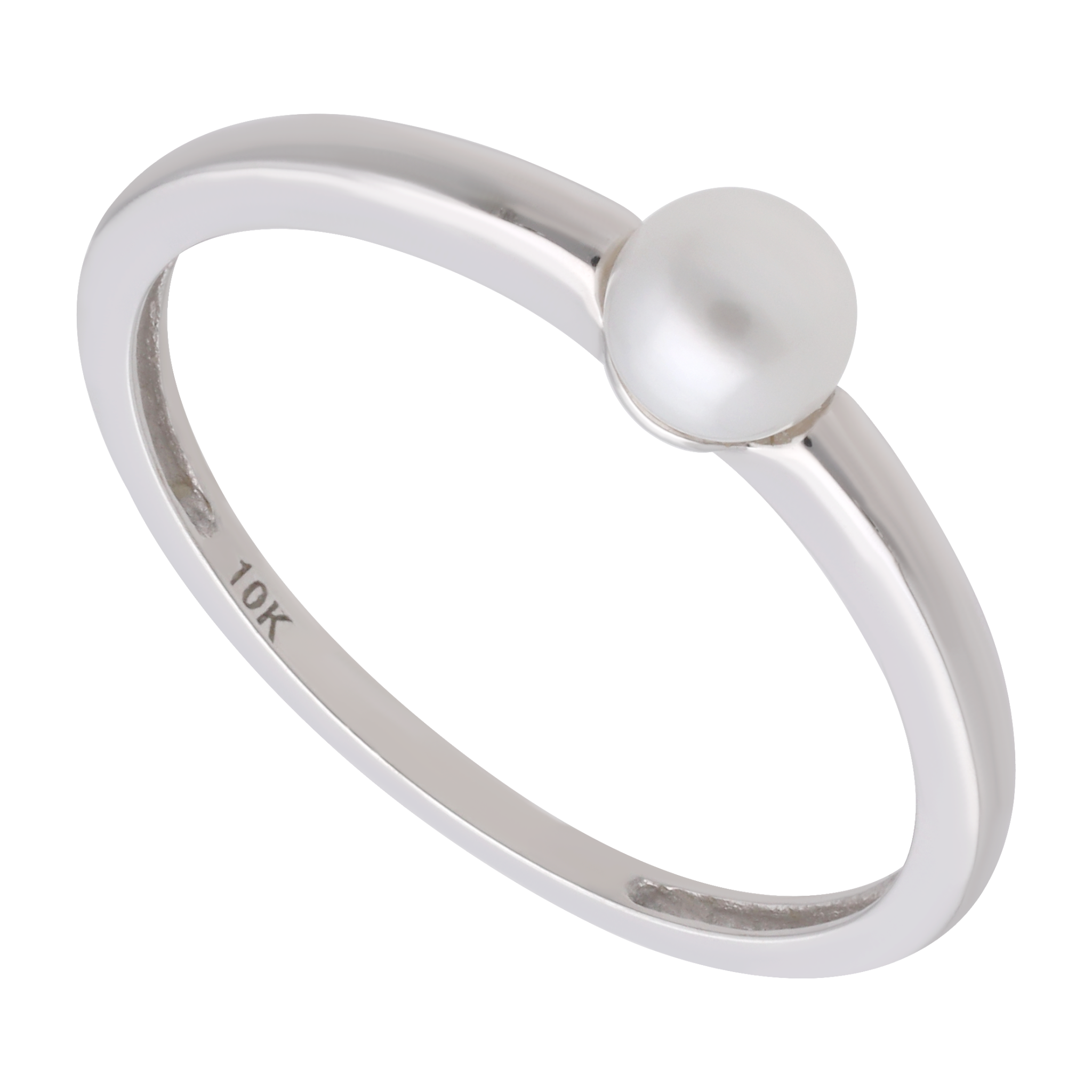 Anillo perla oro blanco 14K