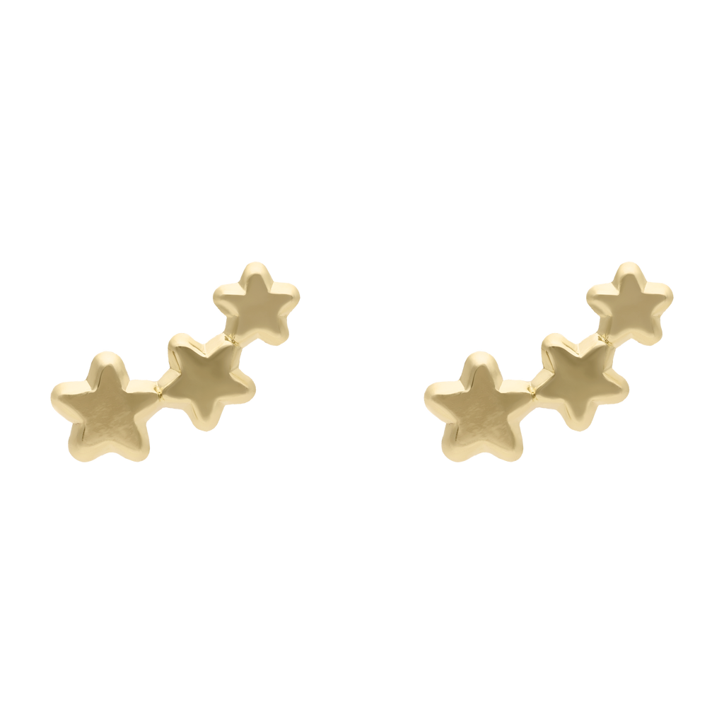 Broquel 3 estrellas oro amarillo 10K