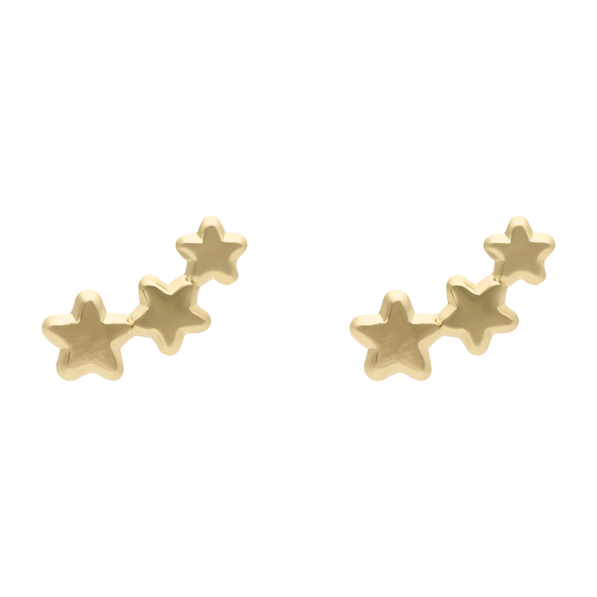 Broquel 3 estrellas oro amarillo 10K
