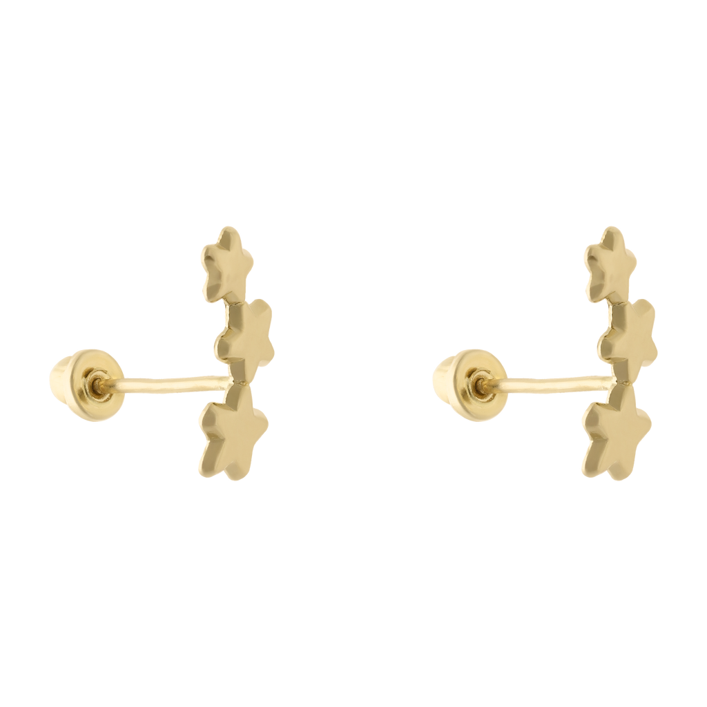 Broquel 3 estrellas oro amarillo 10K